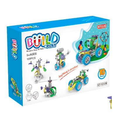 BO Flexible build and play toys 5 models in 1 toy DIY building blocks with motor