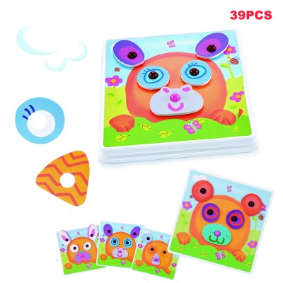 3D Animal expression puzzle toys for child's partner 39 PCS