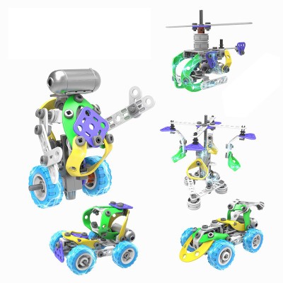 HYJ-7786 BO Flexible build and play  5 models in 1 toy DIY 3D puzzle educational battery operated toys