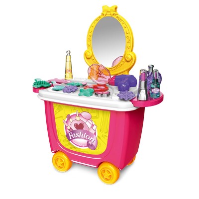 Luxury Girl Pretend Make Up Table Mirror For Beauty Play Set With Mirror