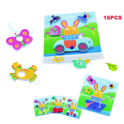 3D Animal scene Jigsaw puzzle toys for child's partner 16 PCS