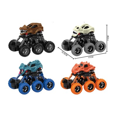 HY500-488A Hot sale six wheels pull back car rock climbing pull back car pull back car with suspension function for kids